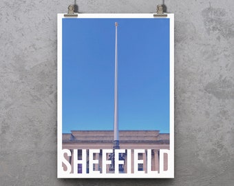 Sheffield City Hall Kunstdruck: Barker's Pool Ziel Poster