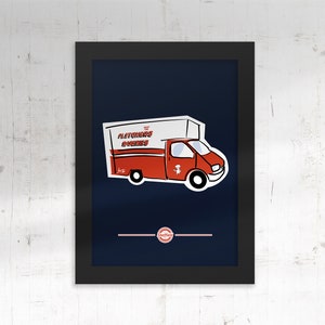 FLETCHERS VAN SHEFFIELD Art Print, Sheffield Poster Wall Art, Iconic Retro Sheffield History, Framed or Unframed in A4, A3 ou A2 dimensionnement