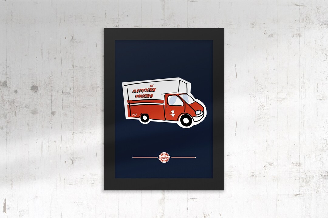 Fletchers VAN SHEFFIELD Art Print, Sheffield Poster Wall Art, icónico