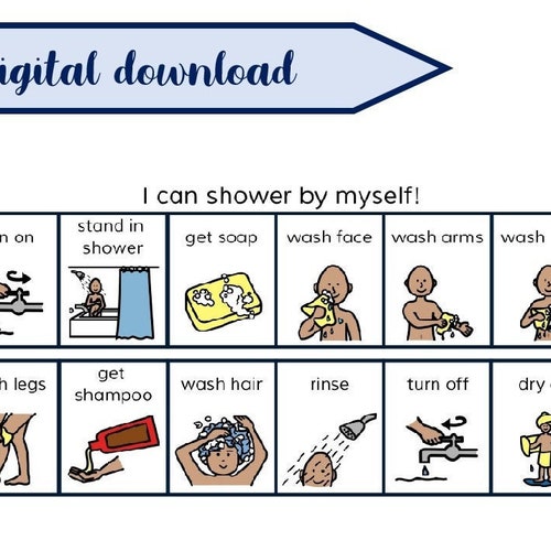 Printable TOILETING Visual Schedule Picture Sequence Etsy Finland