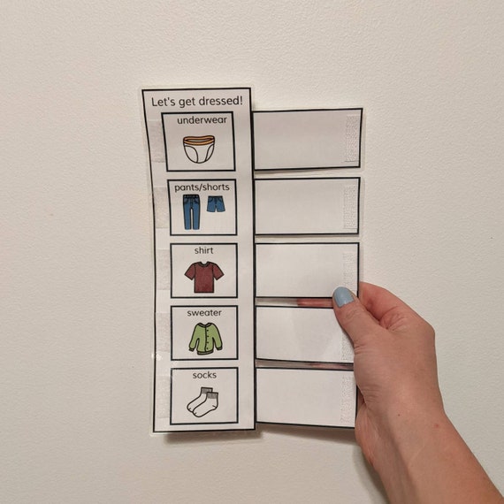 GETTING DRESSED Visual Schedule Picture Sequence Behaviour Etsy