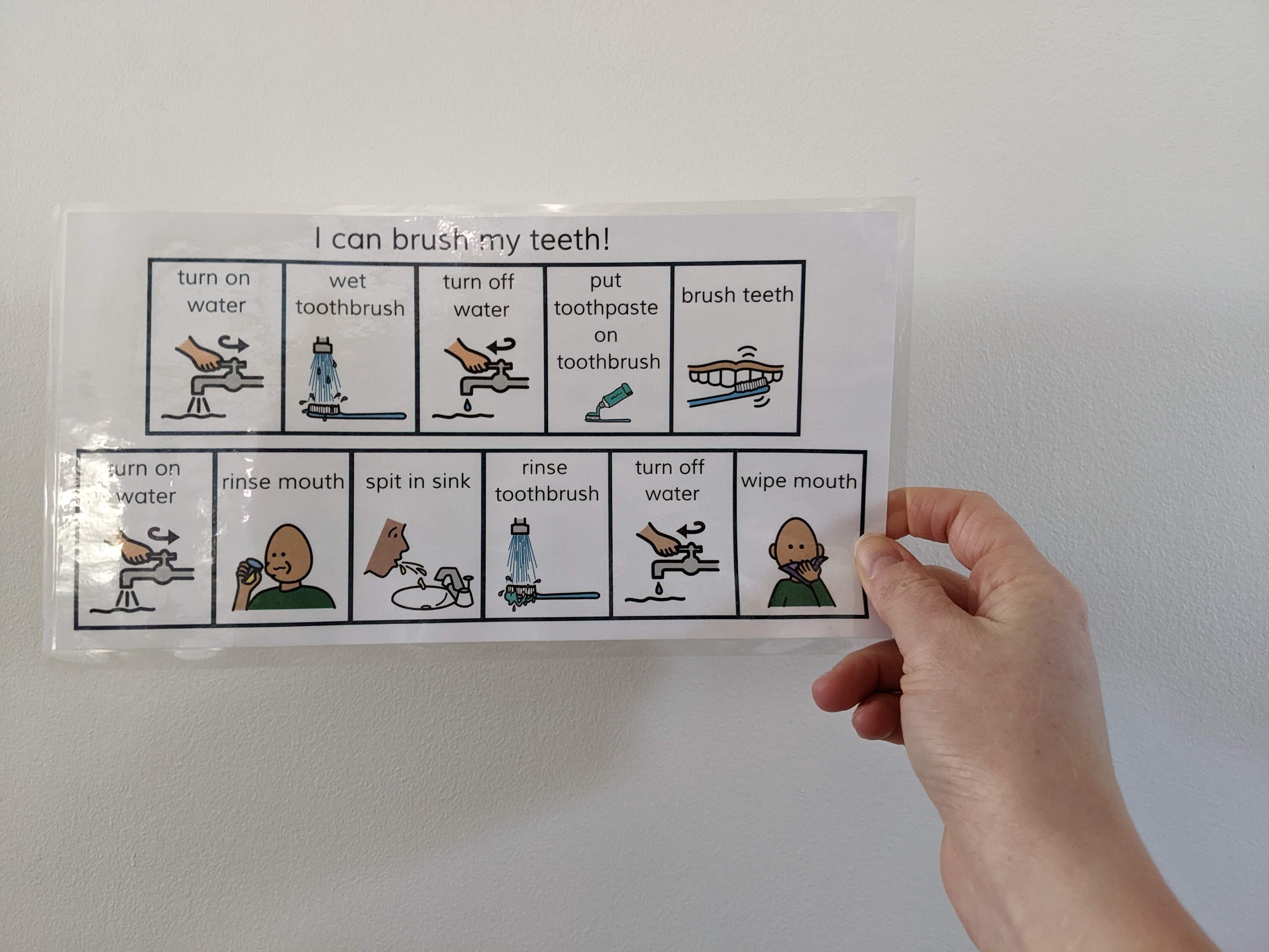 brushing-teeth-visual-schedule-picture-sequence-behaviour-etsy-canada