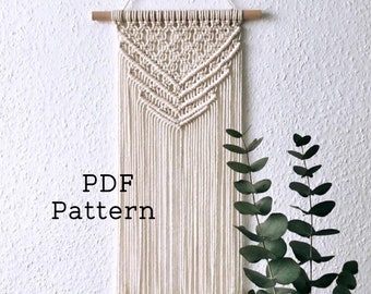 Macrame Wall Hanging Pattern, PDF Digital Pattern Macrame Tutorial