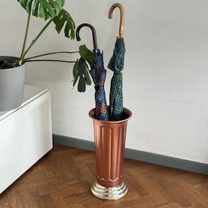 1960s Irmel Anodized Aluminium Umbrella Holder / Umbrella Stand / Minimalist Stand / Antique Hallway Decor / Soace Age Design / Vintage