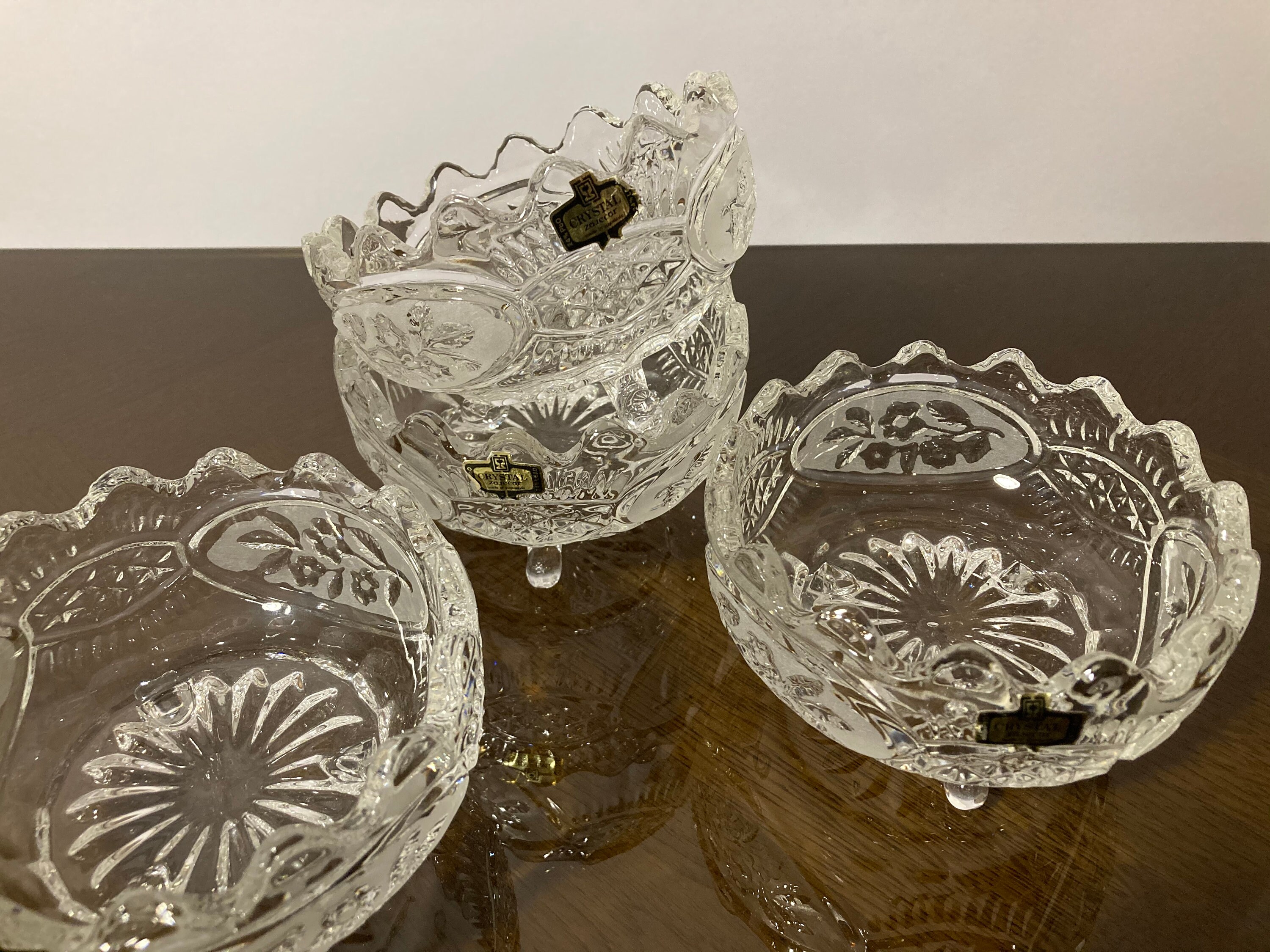 1 of 4 24 Lead Zajecar Crystal Candy Bowls / Made in Etsy Singapore