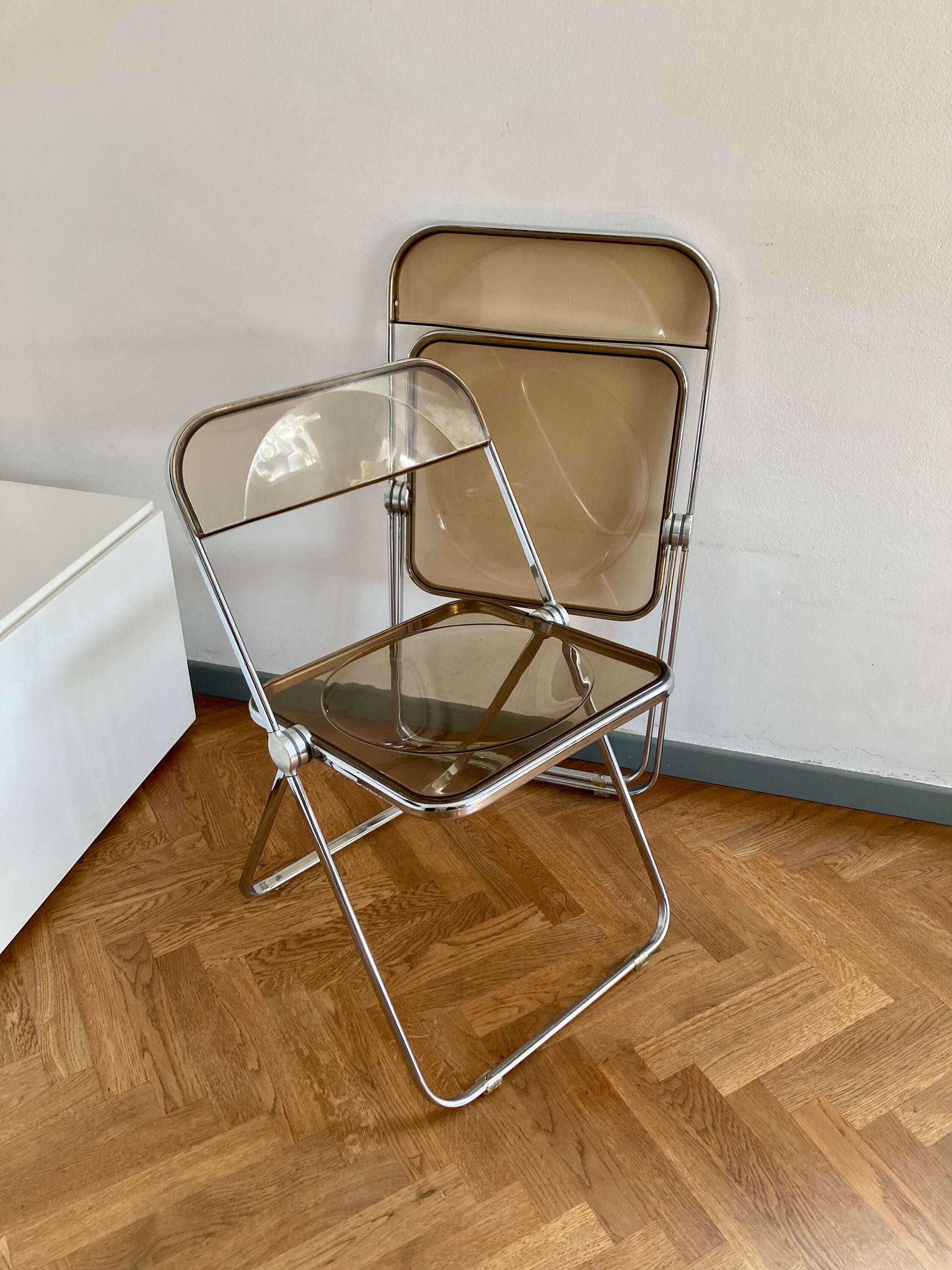 Sedia Pieghevole Sedie Plia Castelli Riparazione COPPIA Di Sedie