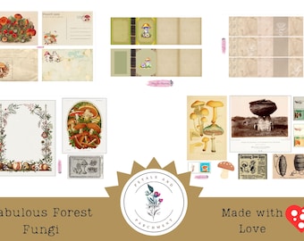 Mushroom Ephemera: Forest Fungi Junk Journal Printables (Digital Download)