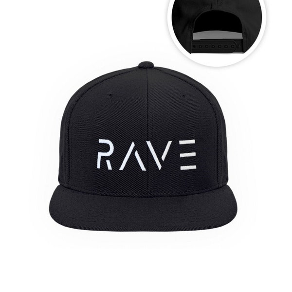 Rave - Premium Snapback Kappe mit Stick