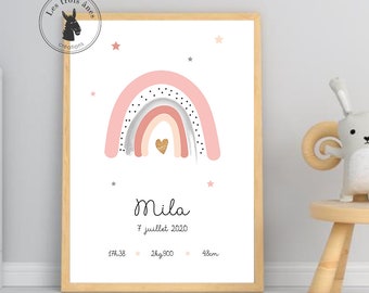 Affiche Bebe Fille Etsy