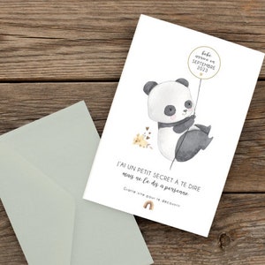 Carte a gratter différents animaux - annonce - bébé est en route - grand frère/soeur - marraine - parrain - texte personnalisable image 5