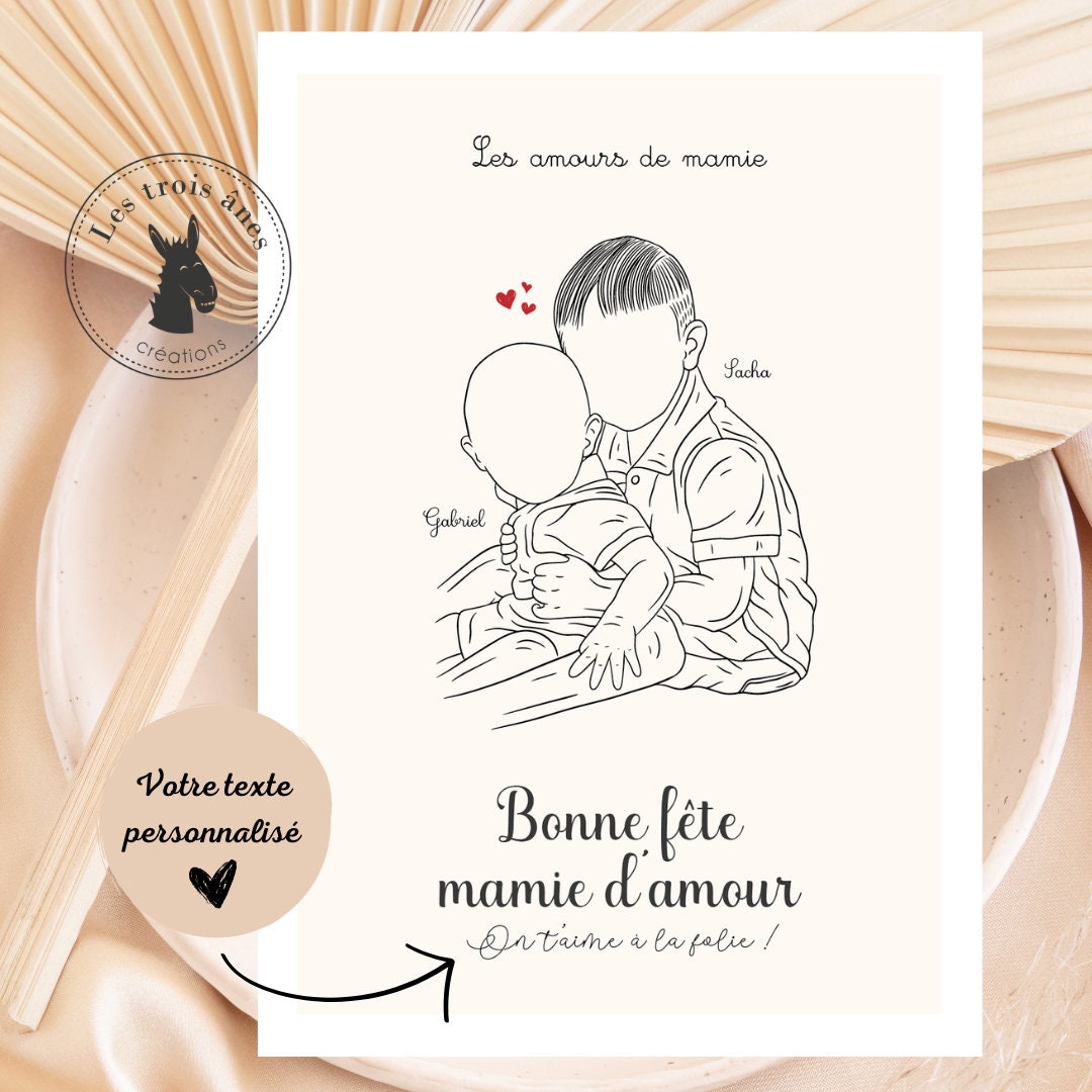 Gants De Cuisine Cadeau Grand-Mère - "La Vie Est Plus Belle Avec Une Mamie Comme Toi" - Idée Fête Des Mamies