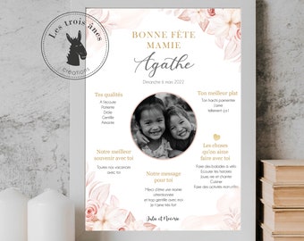 Grandmother's Day poster - Grandma - Gift - Grandchildren - Photo - Give to Grandma - Gift idea