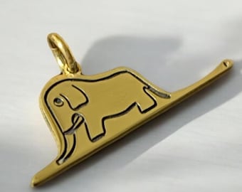 Le Petit Prince Halskette, Der kleine Prinz Halskette, Anhänger versteckter Elefant, ein Hut oder eine Boa, literarische Silberschmuck, Überraschungsgeschenk