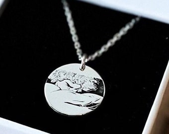The Fallen Angel Necklace, Lucifer Necklace, Custom Art Necklace, Alexandre Cabanel Artwork Pendant, Everyday Necklace, Aesthetic Necklace