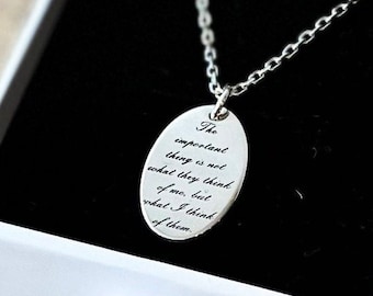 Collar de cita personalizada, Collar de Killing Eve, Colgante grabado de cita, Colgante de cita personalizada, Collar de Villanelle de Killing Eve