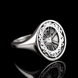 Chevalière miroir cassé, bijoux miroir à énergie négative, ancien petit doigt miroir, cadeau bague spirituelle, bague or argent, cadeaux pour elle image 1