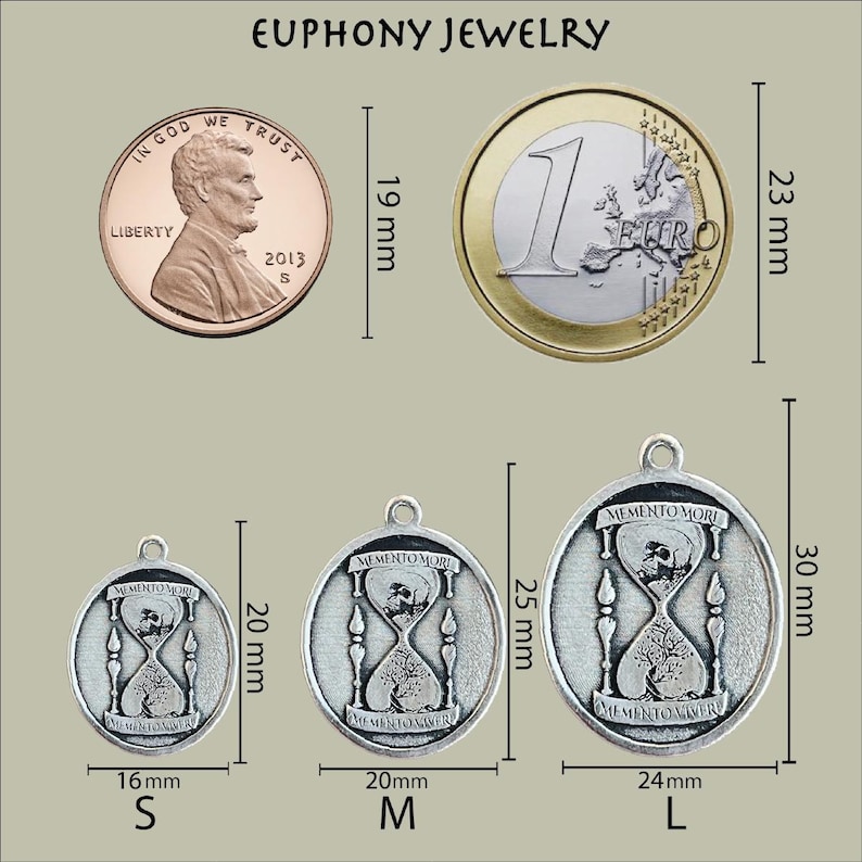 Memento Mori - Collana Memento Vivere, Ciondolo Stoico da Uomo, Gioielli Orologio di Sabbia da Donna, Ciondolo Teschio Stoico, Gioielli Memento Mori Memember immagine 8