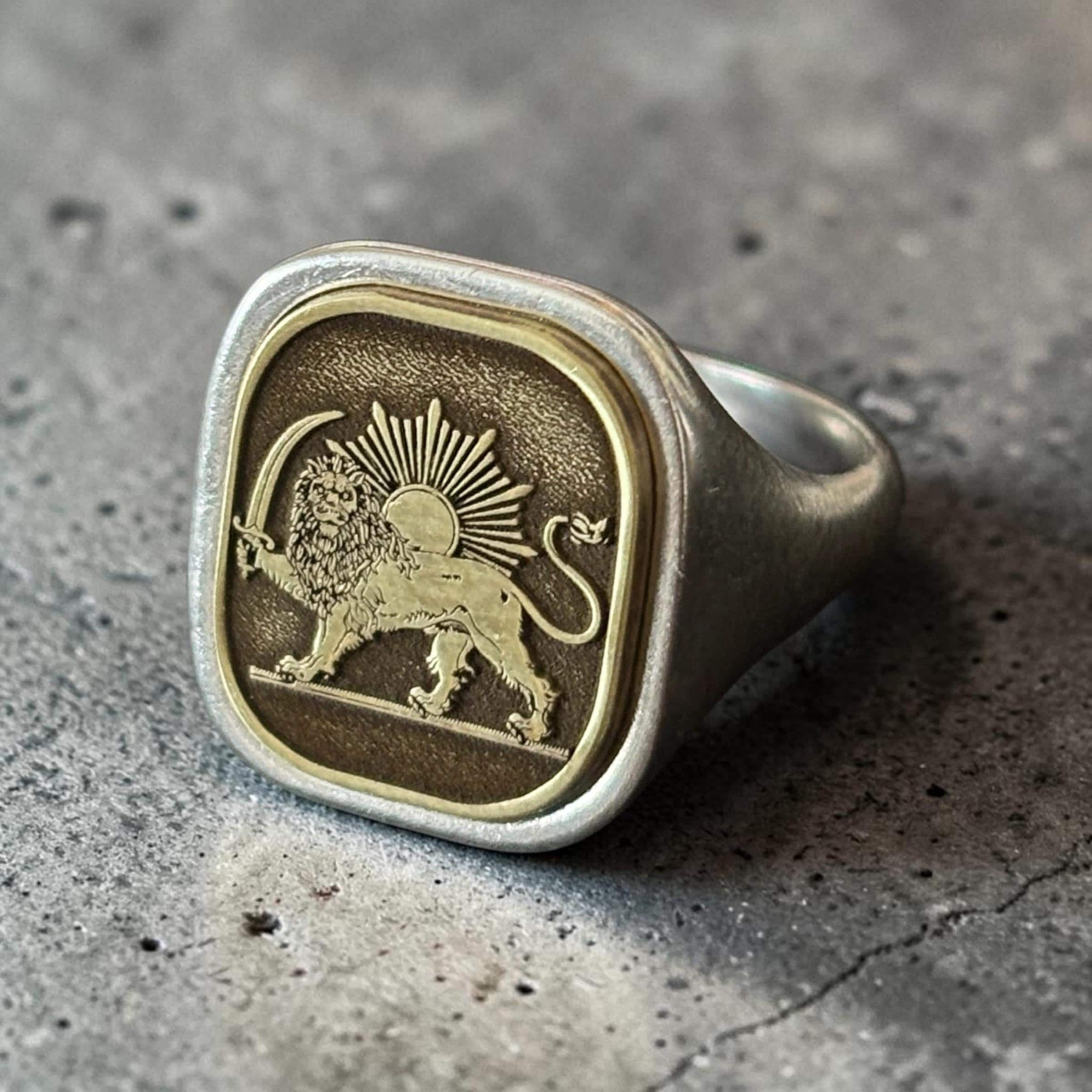 Vintage Mens Persian Ring - Etsy