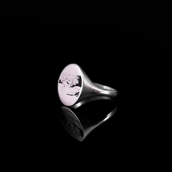 Buy The Fallen Angel Signet Ring, Lucifer Pinky Ring, Art Lover