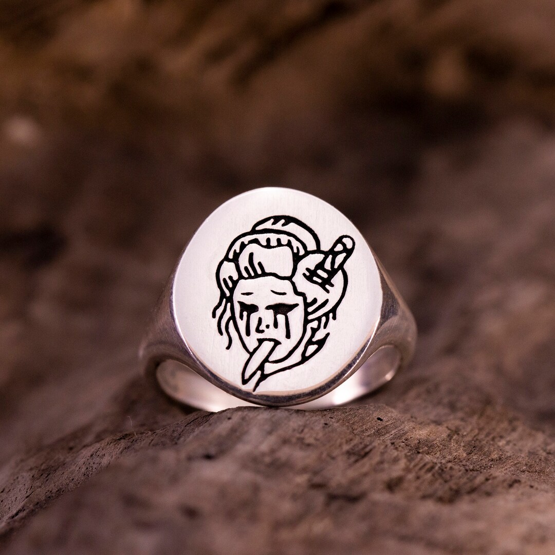Namakubi Ring Yakuza Tattoo Pinky Ring Samurai Ring Etsy