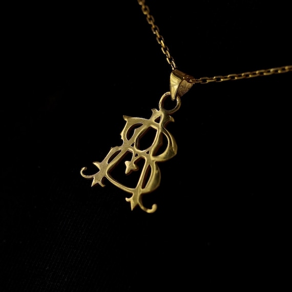 Custom Monogram Necklace, Personalize Two Initial Necklace Sterling Silver, Couple Necklace, Minimalist Pendant, Name Letter Dainty Necklace