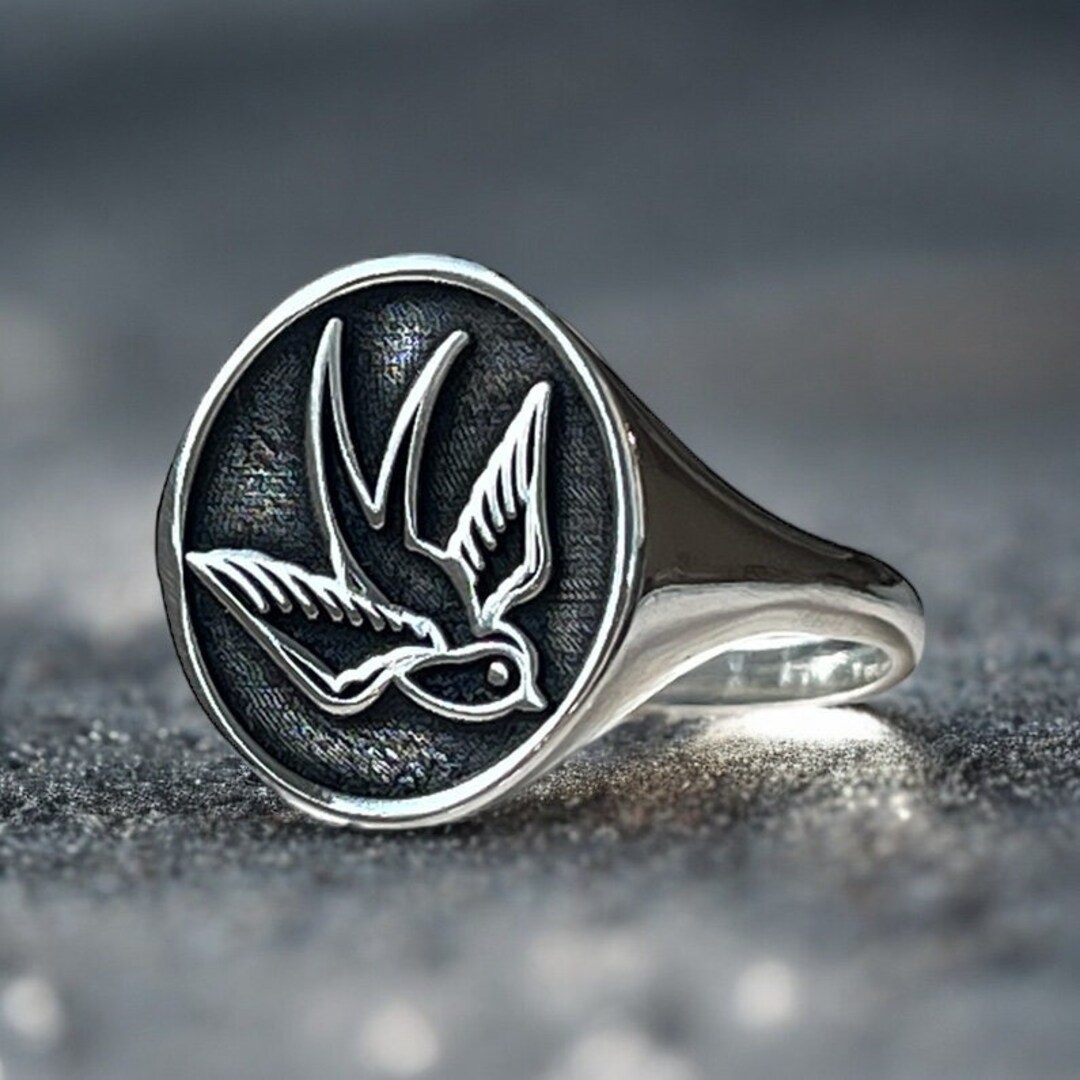 ツバメ シグネット リング シルバー 13号 ツバメ シグネット リング