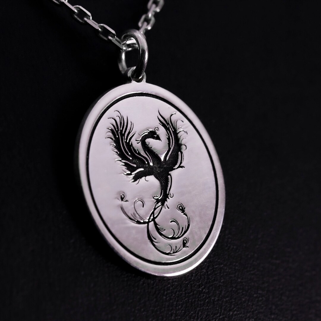 Phoenix Necklace, Firebird Pendant, Phoenix Pendant, Rising Phoenix