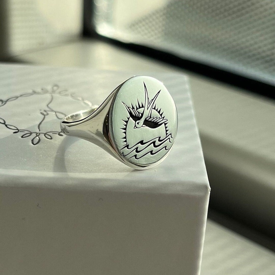 ツバメ　シグネット　リング　シルバー　13号 ツバメ シグネット リング シルバー 13号 13 シグネットリング