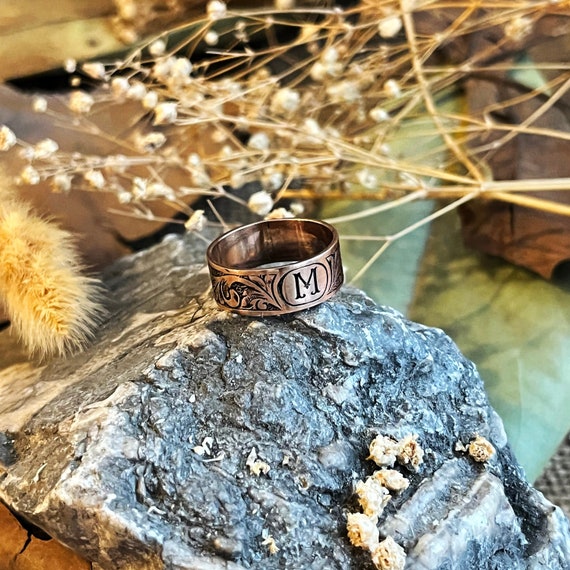 Hand Engraved Jewelry - Monogram Rings Monogram Rings