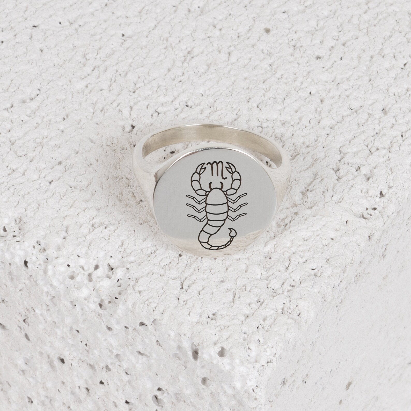 Zodiac Sign Signet Rings, Astrology Symbols Rings, Personalized ...