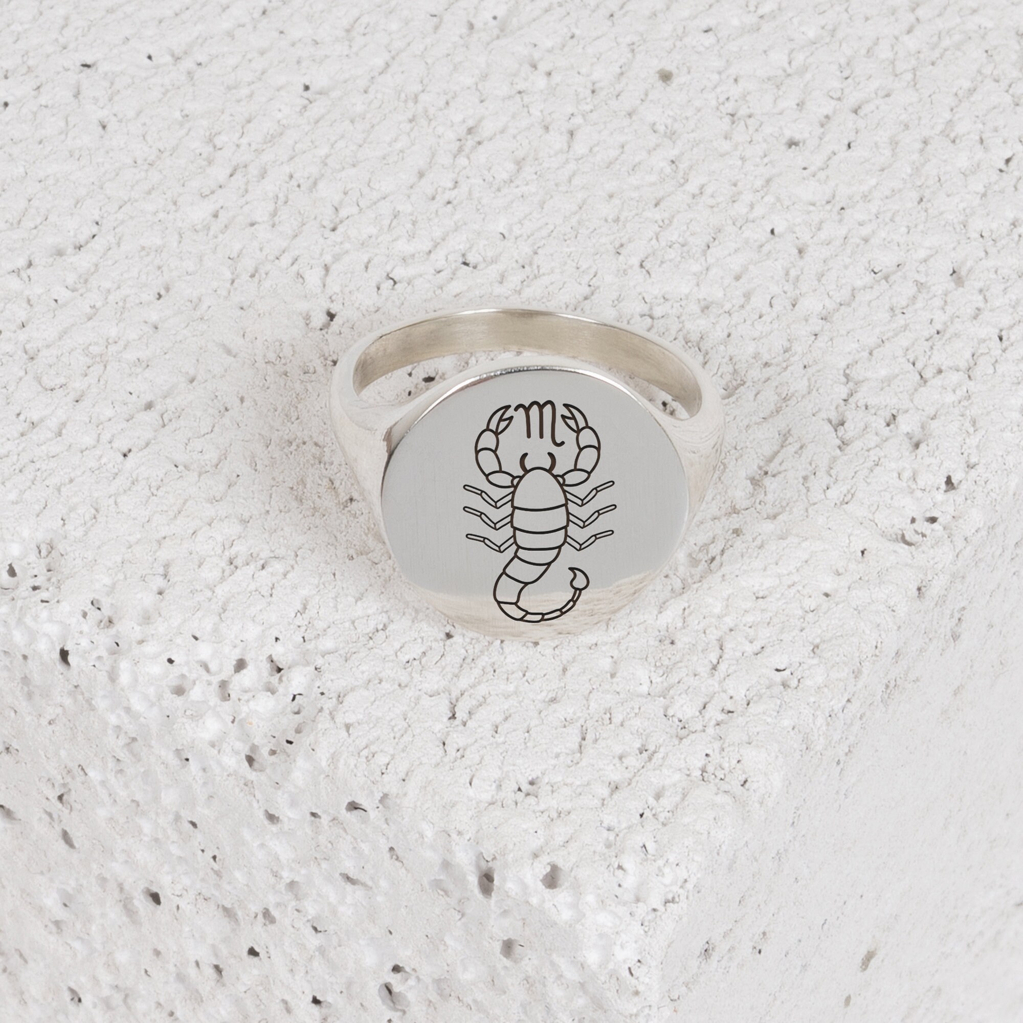Zodiac Sign Signet Rings, Astrology Symbols Rings, Personalized ...