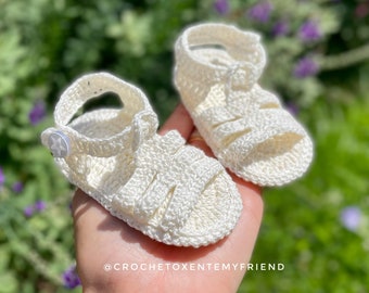 Crochet Baby Sandals - Baby Girl Sandals - Infant sandals - Crochet baby shoes