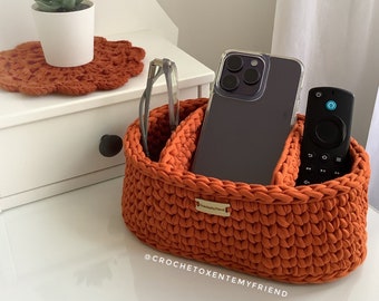 Oval Baskets with dividers, Eye Glass Holder, Remote control storage, Hair Brush box, Nightstand basket, Bed with storage