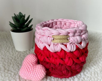 Panier au crochet - Organisateur de panier - Panier de rangement - Panier moderne - Cadeaux au crochet pour elle - Rangement de bureau