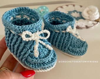 Crochet Baby Shoes - Crochet Booties - Crochet boots - Baby boy - Baby booties - Baby booties - baby gift - Crochet baby boots