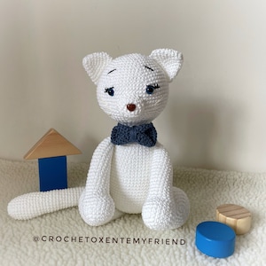 Crochet Amigurumi Cat – Handmade Cotton Plush Toy, Baby Gift
