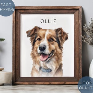 Cadeau commémoratif d'animal de compagnie, portrait d'animal de compagnie, peinture d'animal de compagnie, cadeau de perte d'animal de compagnie, peinture de chien, portrait de chien personnalisé, portrait de chat, cadeau d'animal de compagnie, animal de compagnie aquarelle, art
