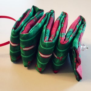 Ribbon or Disc Candy Fabric Ornaments | 3&quot; | 2 and 3 packs Available | Multi Colors