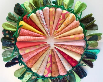 Handcrafted Farmhouse Carrot Wreath | 23" in Diameter | Easter or Fall Colors