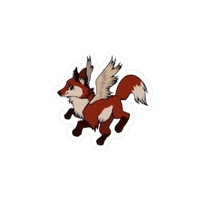 Fox Stickers, Animal Sticker, Cute Fox Decal, Nature Lover Gift, Laptop Decal, Water Bottle Sticker