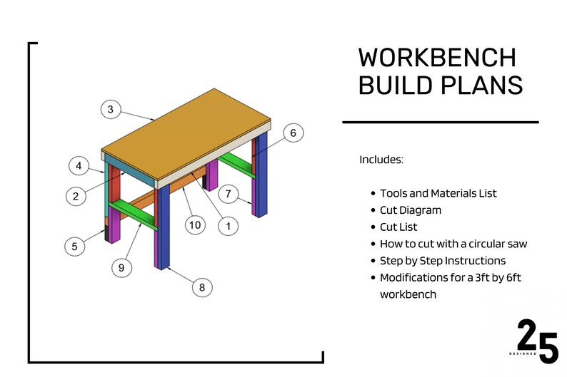 Workbench Plans, DIY Instructions Woodworking Plans, Step by Step ...