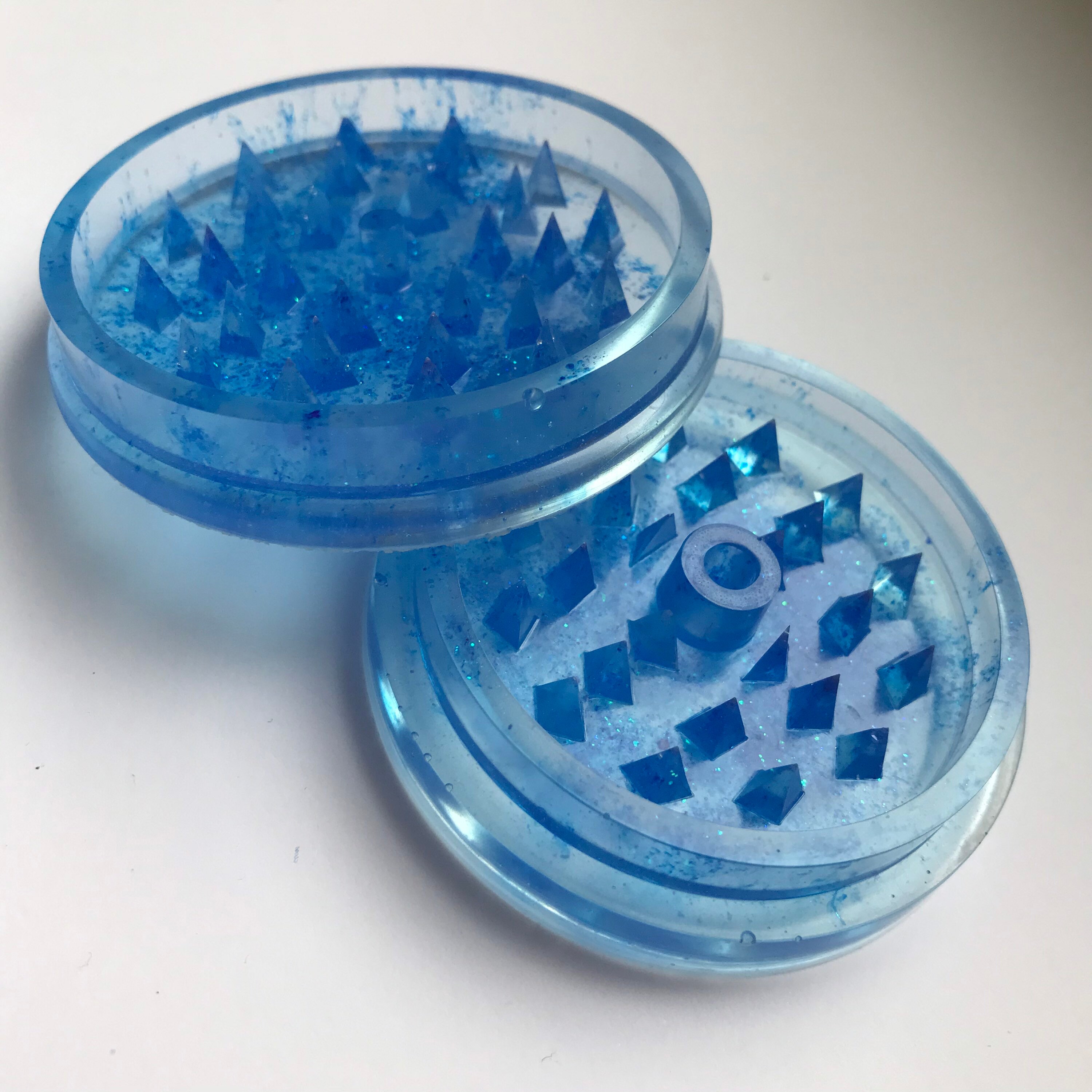Resin Herb Grinder Dark Blue Glitter Handmade Disjointed Etsy 日本