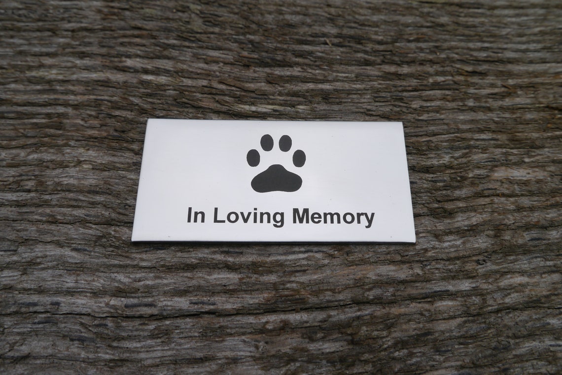 Pet Memorial Name Plate Pet Memorial Plaque Engraved Pet Etsy
