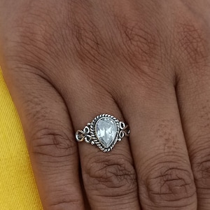Zircon Gemstone Ring,925 Sterling Silver Ring, Zircon Silver Ring ,Boho Ring ,Engagement Ring,Gift For Her,Silver Jewelery ,Gift For All
