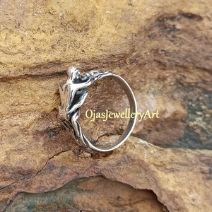Romantic Lovers Ring, Lovers Hugging Ring, Couple Embrace Ring, Hugging Lovers Design 925Sterling Silver Romantic Band Unique Valentine Gift