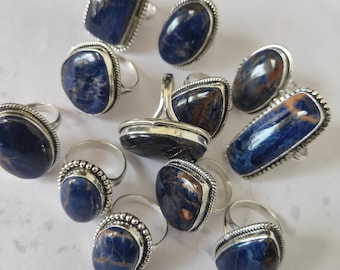 Thebestjewellery Sodalite cabochon Ring Size- 8.5 USA Gemstone Ring Silver Plated Ring Women Jewelry Handmade Ring BRS-5257 Thebestjewellery Sodalite cabochon Ring Size- 8.5 USA Gemstone Ring Silver Plated Ring Women Jewelry Handmade Ring BRS-5257