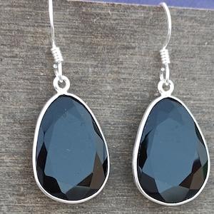 Black Onyx Earrings/Black Onyx Drop Earrings/925 Solid Sterling Silver Earrings/Long Drop Earrings/Onyx Silver Earrings/Gemstone Earrings