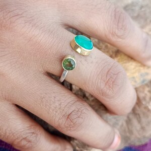 Peridot & Green Onyx Ring, 925 Sterling Silver Ring, Women Ring, Wedding Ring, Beautiful Ring, Handmade Ring, Gemstone Ring, Gift For Sister