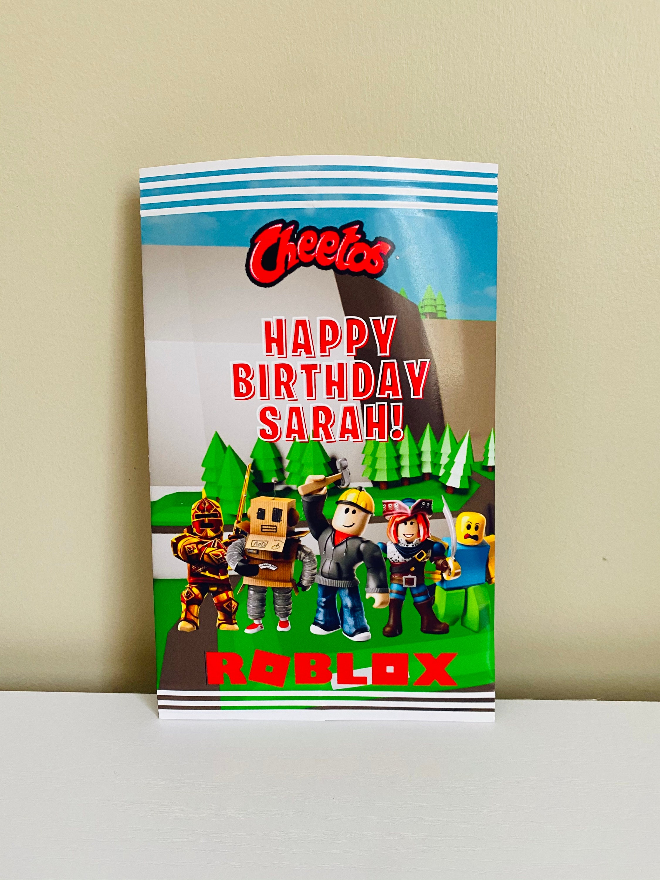 CUSTOM CHIP BAGS Roblox Theme Personalized Party Favour Etsy
