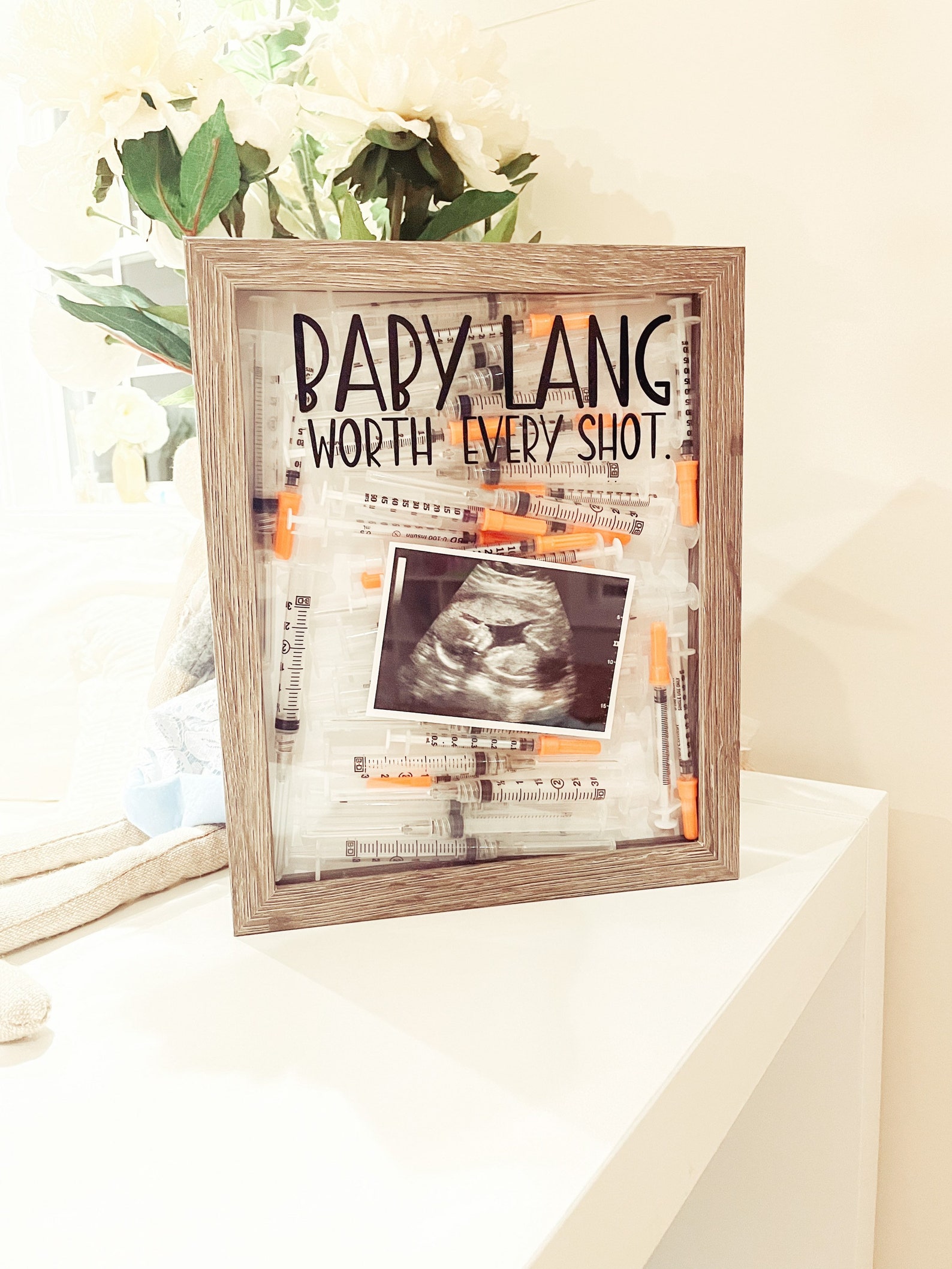 Infertility shadow box IVF box IUI box infertility journey Etsy